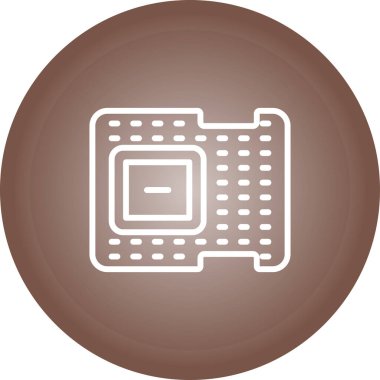 İşlemci web simgesi vektör illüstrasyonu