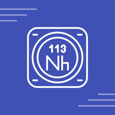 Kimyasal Element Web simgesi vektör çizimi