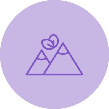 Dağlar. Web simgesi basit illüstrasyon