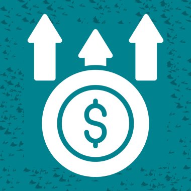 finansal büyüme oku düz simgesi