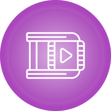 Film kamerası. Web simgesi basit illüstrasyon