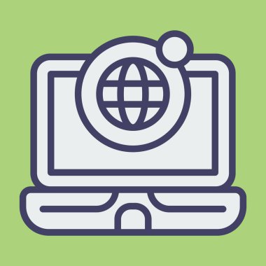 İnternet simgesi vektör illüstrasyonu