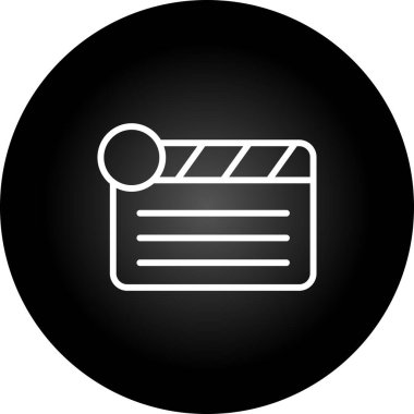 Alkış tahtası simgesi vektör illüstrasyonu