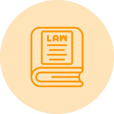 Hukuk kitabı. Web simgesi basit illüstrasyon