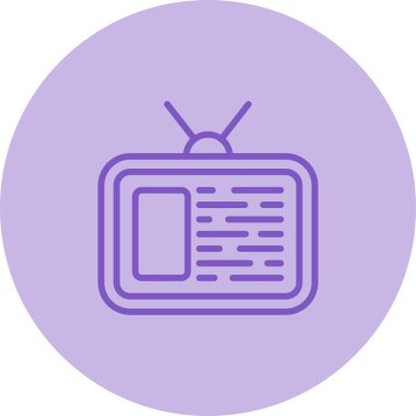 televizyon simgesi vektör illüstrasyonu