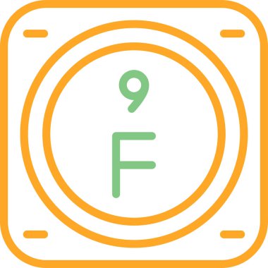 Kimyasal Element Web simgesi vektör çizimi