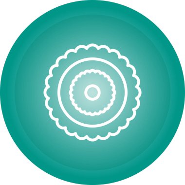 Mavi düğmenin vektör illüstrasyonu