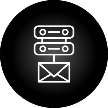 E- posta Sunucusu Web simgesi vektör çizimi 