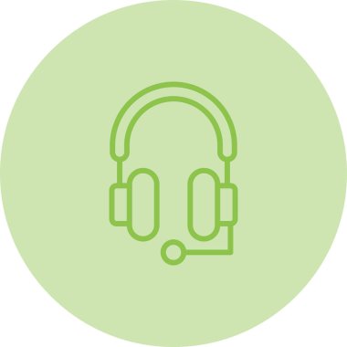 Stüdyo Kulaklıkları web simgesi, vektör illüstrasyonu