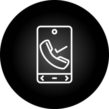 telefon simgesi, basit vektör tasarımı