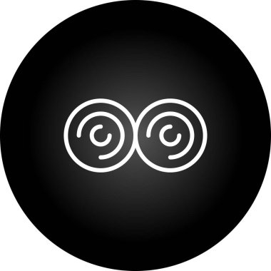 Göz ve göz ikonunun vektör illüstrasyonu.