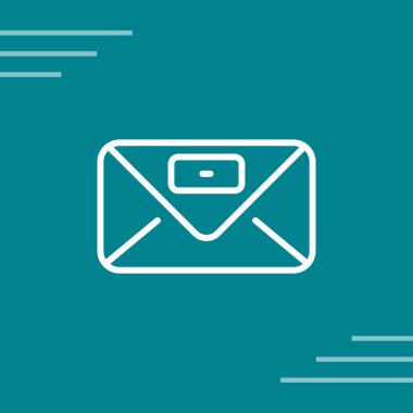 zarf web simgesi, vektör illüstrasyonu 