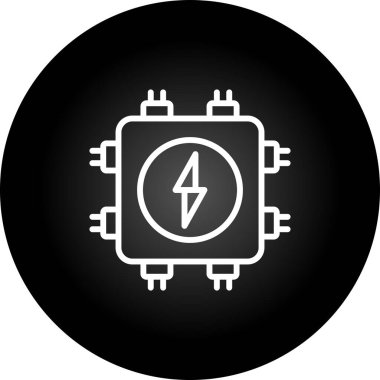 pil simgesi. Elektriğin vektör illüstrasyonu.