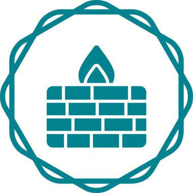 mum ışığı yuvarlanmış simge