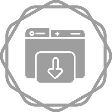 Simge indir, vektör illüstrasyonu 