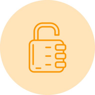 asma kilit web simge vektör çizim 