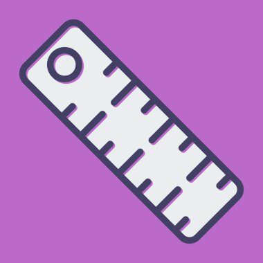 Cetvel web simgesi, vektör çizim