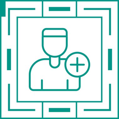 Haçlı bir doktorun vektör çizimi