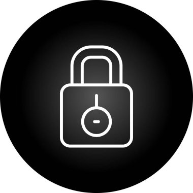 Kilit simgesi, düz tasarım stili