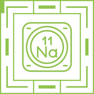 sodyum kimyasal element simgesi, basit satır biçimi