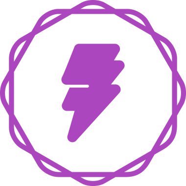 Şimşek simgesinin vektör illüstrasyonu