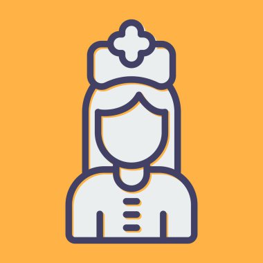 Hemşire simgesi, vektör illüstrasyonu