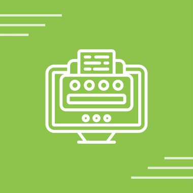 Yazıcı simgesi basit örnek