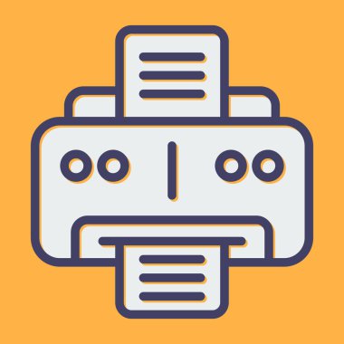 Yazıcı simgesi basit örnek