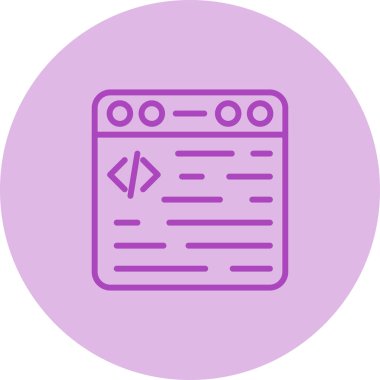 Web geliştirme simgesini ana hat biçiminde kodlamak