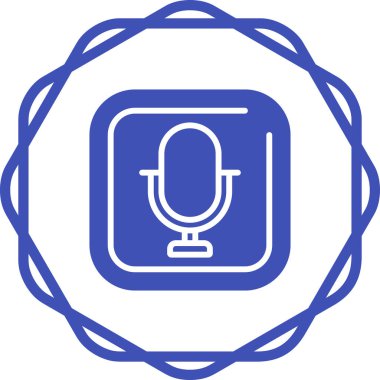 microphone icon web simple illustration