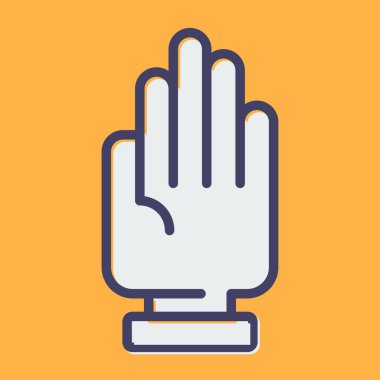 dur işareti simgesi, vektör çizimi