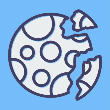 Gezegen simgesi, vektör çizimi