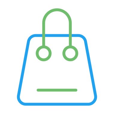 Çanta alışveriş torbası ikon vektörü. İnce çizgi işareti. izole edilmiş sınır sembolü çizimi