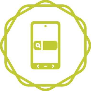 eşsiz akıllı telefon hattı vektör simgesi