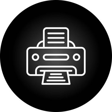 Yazıcı simgesi basit örnek