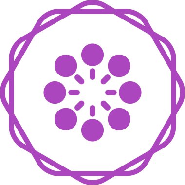 Mor bir çiçeğin vektör çizimi