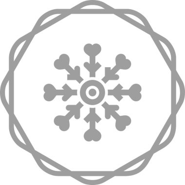 Basit vektör simgesi, Noel kar tanesi, Noel, yeni yıl