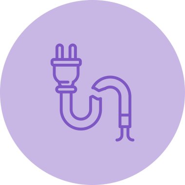 Kırık Kablo ağ simgesi vektör illüstrasyonu 