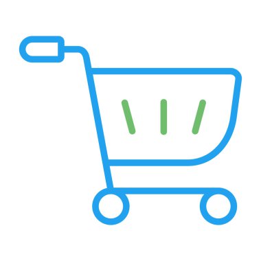 Alışveriş arabası ikonu. Basit tasarım