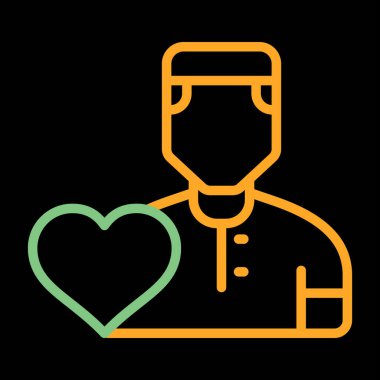 Aşk simgesinin vektör illüstrasyonu