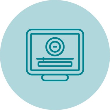 Masaüstü Bilgisayar Web simgesi vektör çizimi