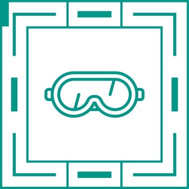 vector illustration of a diving mask icon