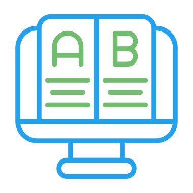 kitap web simgesi vektör illüstrasyonu