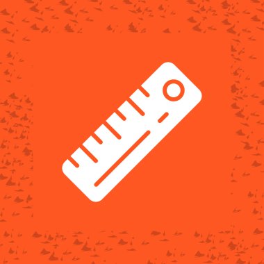 Cetvel web simgesi, vektör çizim