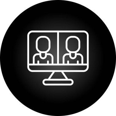 Bilgisayar. Web simgesi basit illüstrasyon