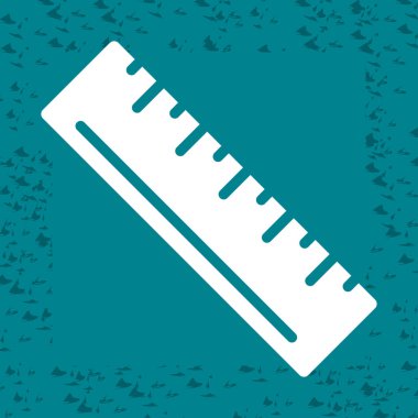 Cetvel web simgesi, vektör çizim