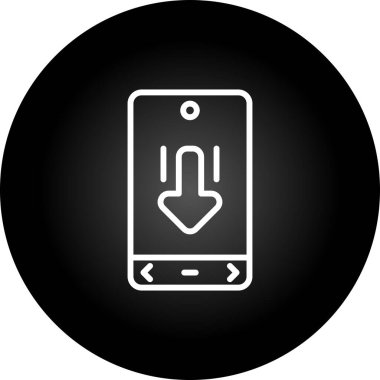 Modern b 'nin vektör çizimi akıllı telefonun simgesinden yoksundur