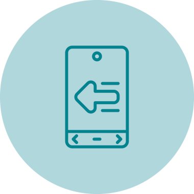 akıllı telefon ok yukarı, vektör illüstrasyonu