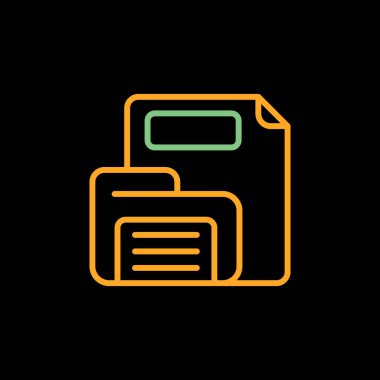 Web ve mobil uygulaması tasarımı, klasör logo kavramı için beyaz arka plan üzerinde izole klasör simge vektör