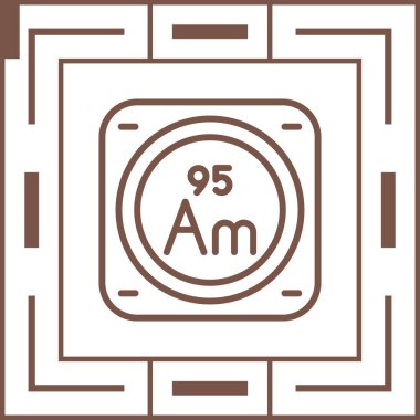 Kimyasal Element Web simgesi vektör çizimi